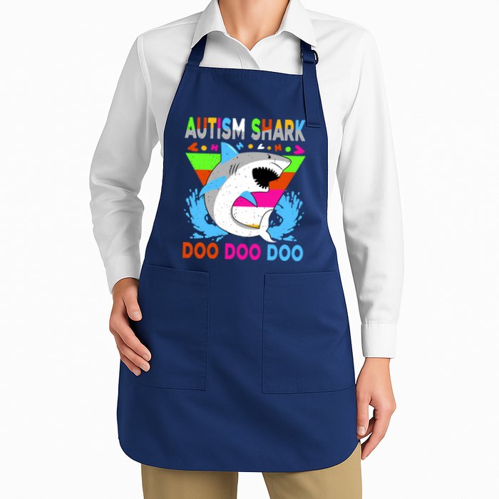 Autism Shark Doo Doo Doo Awareness Puzzle Apron