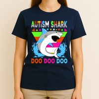 Autism Shark Doo Doo Doo Awareness Puzzle T-Shirt