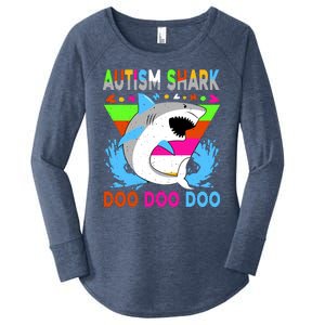 Autism Shark Doo Doo Doo Awareness Puzzle Women's Perfect Tri Tunic Long Sleeve Shirt