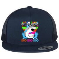Autism Shark Doo Doo Doo Awareness Puzzle Flatbill Hat