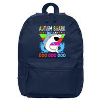 Autism Shark Doo Doo Doo Awareness Puzzle 16 in Basic Backpack