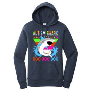 Autism Shark Doo Doo Doo Awareness Puzzle Women's Pullover Hoodie