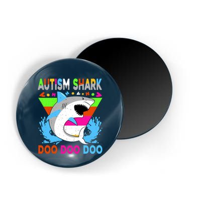 Autism Shark Doo Doo Doo Awareness Puzzle Magnet