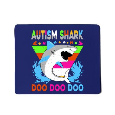 Autism Shark Doo Doo Doo Awareness Puzzle Mousepad