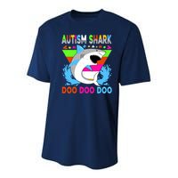 Autism Shark Doo Doo Doo Awareness Puzzle Youth Performance Sprint T-Shirt