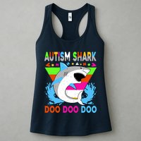 Autism Shark Doo Doo Doo Awareness Puzzle Womens Tank Top