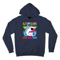 Autism Shark Doo Doo Doo Awareness Puzzle Tall Hoodie