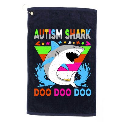 Autism Shark Doo Doo Doo Awareness Puzzle Golf Towel