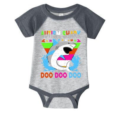 Autism Shark Doo Doo Doo Awareness Puzzle Infant Baby Jersey Bodysuit