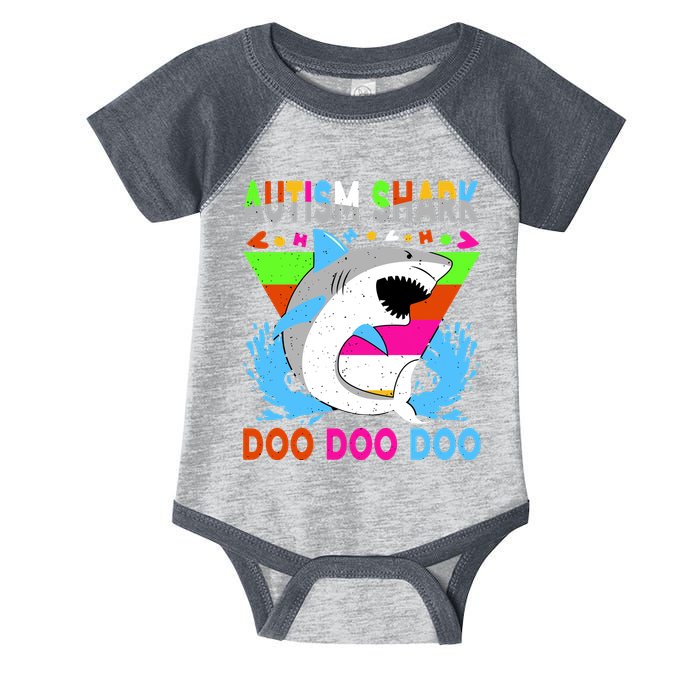 Autism Shark Doo Doo Doo Awareness Puzzle Infant Baby Jersey Bodysuit