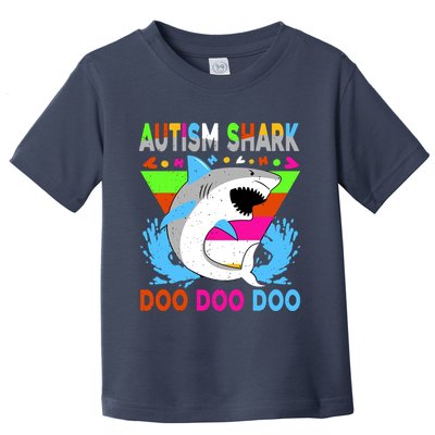 Autism Shark Doo Doo Doo Awareness Puzzle Toddler T-Shirt