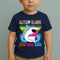 Autism Shark Doo Doo Doo Awareness Puzzle Toddler T-Shirt