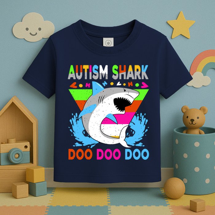 Autism Shark Doo Doo Doo Awareness Puzzle Toddler T-Shirt