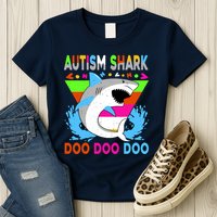 Autism Shark Doo Doo Doo Awareness Puzzle Womens T-Shirt