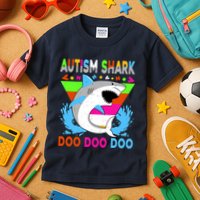 Autism Shark Doo Doo Doo Awareness Puzzle Kids T-Shirt