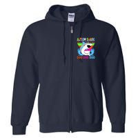 Autism Shark Doo Doo Doo Awareness Puzzle Full Zip Hoodie