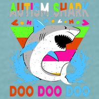Autism Shark Doo Doo Doo Awareness Puzzle Sueded Cloud Jersey T-Shirt