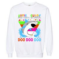 Autism Shark Doo Doo Doo Awareness Puzzle Garment-Dyed Sweatshirt