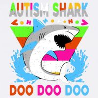 Autism Shark Doo Doo Doo Awareness Puzzle Garment-Dyed Sweatshirt