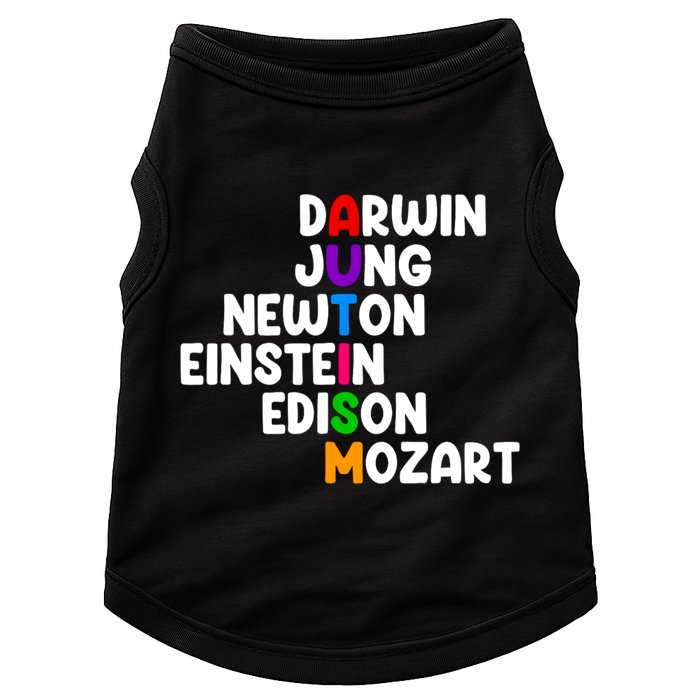 Autism Support Darwin Jung Newton Einstein Edison Mozart Doggie Tank