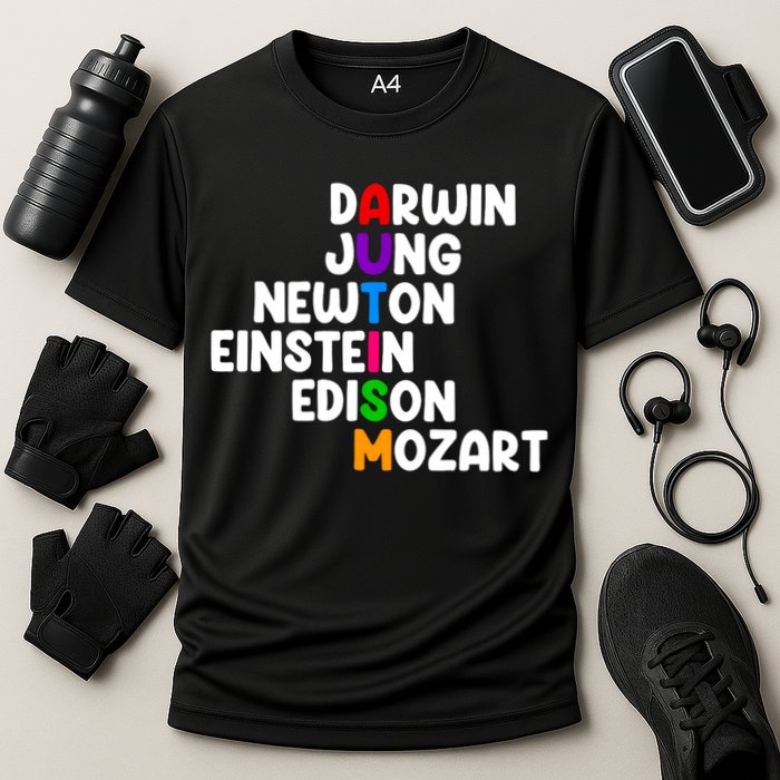 Autism Support Darwin Jung Newton Einstein Edison Mozart Performance Shirt