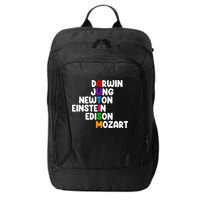 Autism Support Darwin Jung Newton Einstein Edison Mozart City Backpack