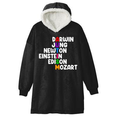 Autism Support Darwin Jung Newton Einstein Edison Mozart Hooded Wearable Blanket