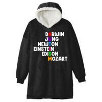 Autism Support Darwin Jung Newton Einstein Edison Mozart Hooded Wearable Blanket