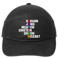 Autism Support Darwin Jung Newton Einstein Edison Mozart 7-Panel Snapback Hat