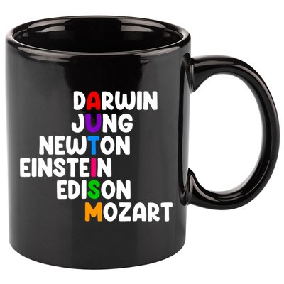 Autism Support Darwin Jung Newton Einstein Edison Mozart 11oz C Handle Ceramic Mug