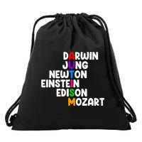 Autism Support Darwin Jung Newton Einstein Edison Mozart Drawstring Bag