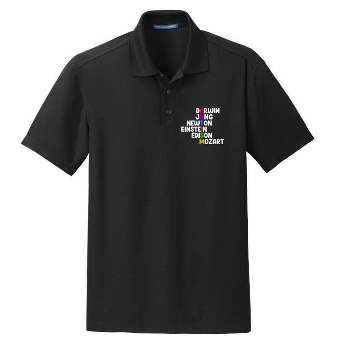 Autism Support Darwin Jung Newton Einstein Edison Mozart Dry Zone Grid Polo