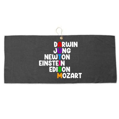 Autism Support Darwin Jung Newton Einstein Edison Mozart Large Microfiber Waffle Golf Towel