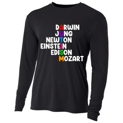 Autism Support Darwin Jung Newton Einstein Edison Mozart Cooling Performance Long Sleeve Crew