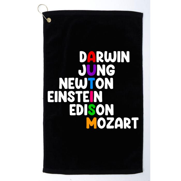 Autism Support Darwin Jung Newton Einstein Edison Mozart Golf Towel