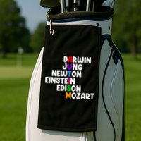 Autism Support Darwin Jung Newton Einstein Edison Mozart Golf Towel