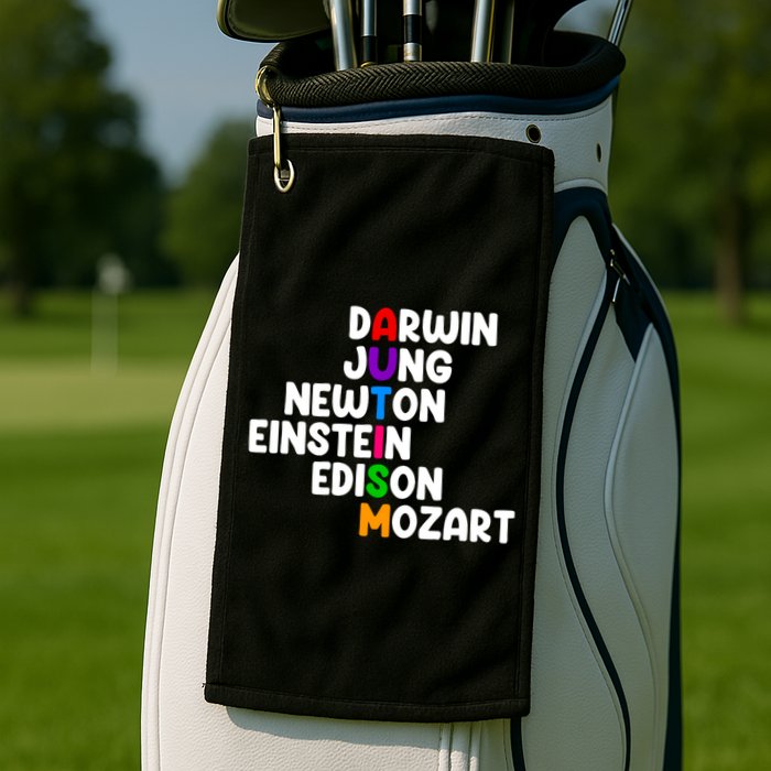 Autism Support Darwin Jung Newton Einstein Edison Mozart Golf Towel