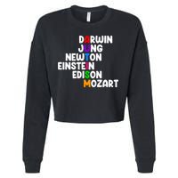 Autism Support Darwin Jung Newton Einstein Edison Mozart Cropped Pullover Crew