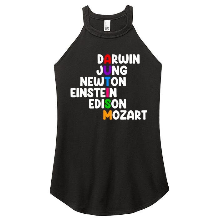 Autism Support Darwin Jung Newton Einstein Edison Mozart Women's Perfect Tri Rocker Tank