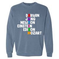 Autism Support Darwin Jung Newton Einstein Edison Mozart Garment-Dyed Sweatshirt