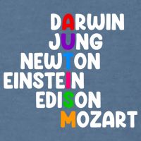 Autism Support Darwin Jung Newton Einstein Edison Mozart Garment-Dyed Sweatshirt