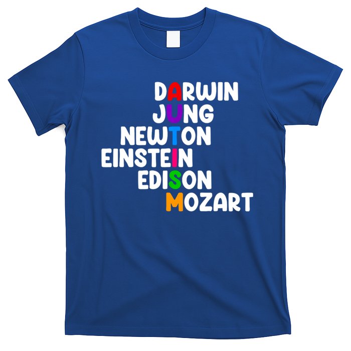 Autism Support Darwin Jung Newton Einstein Edison Mozart T-Shirt