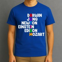 Autism Support Darwin Jung Newton Einstein Edison Mozart T-Shirt