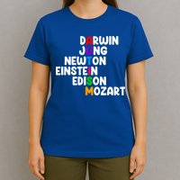 Autism Support Darwin Jung Newton Einstein Edison Mozart T-Shirt