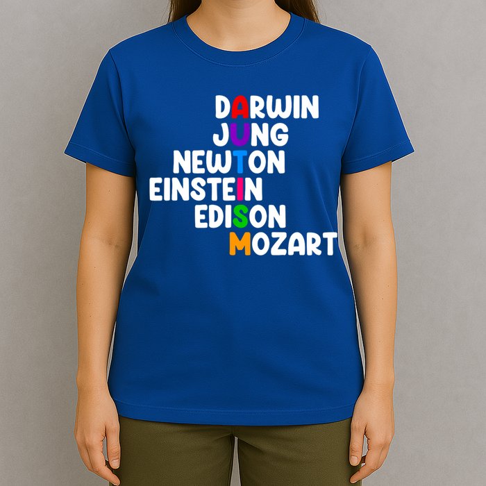 Autism Support Darwin Jung Newton Einstein Edison Mozart T-Shirt