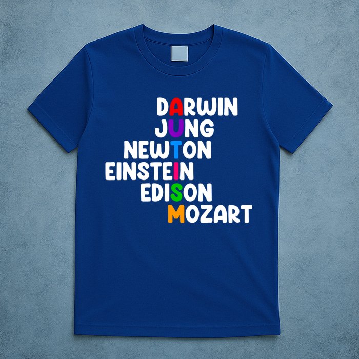 Autism Support Darwin Jung Newton Einstein Edison Mozart T-Shirt