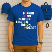 Autism Support Darwin Jung Newton Einstein Edison Mozart T-Shirt
