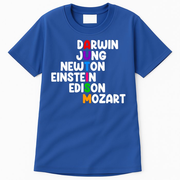 Autism Support Darwin Jung Newton Einstein Edison Mozart Tall T-Shirt