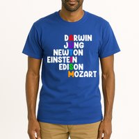 Autism Support Darwin Jung Newton Einstein Edison Mozart Tall T-Shirt