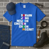 Autism Support Darwin Jung Newton Einstein Edison Mozart Tall T-Shirt
